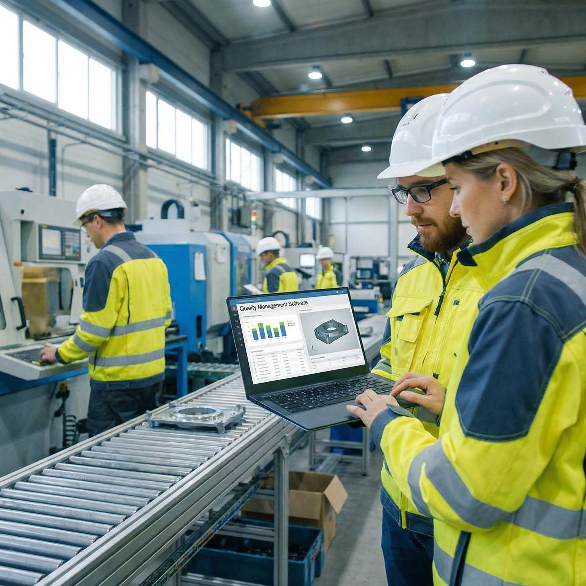 COLOUR-IMAGE_ehs-two-workers-using-quality-management-on-laptop_feb26